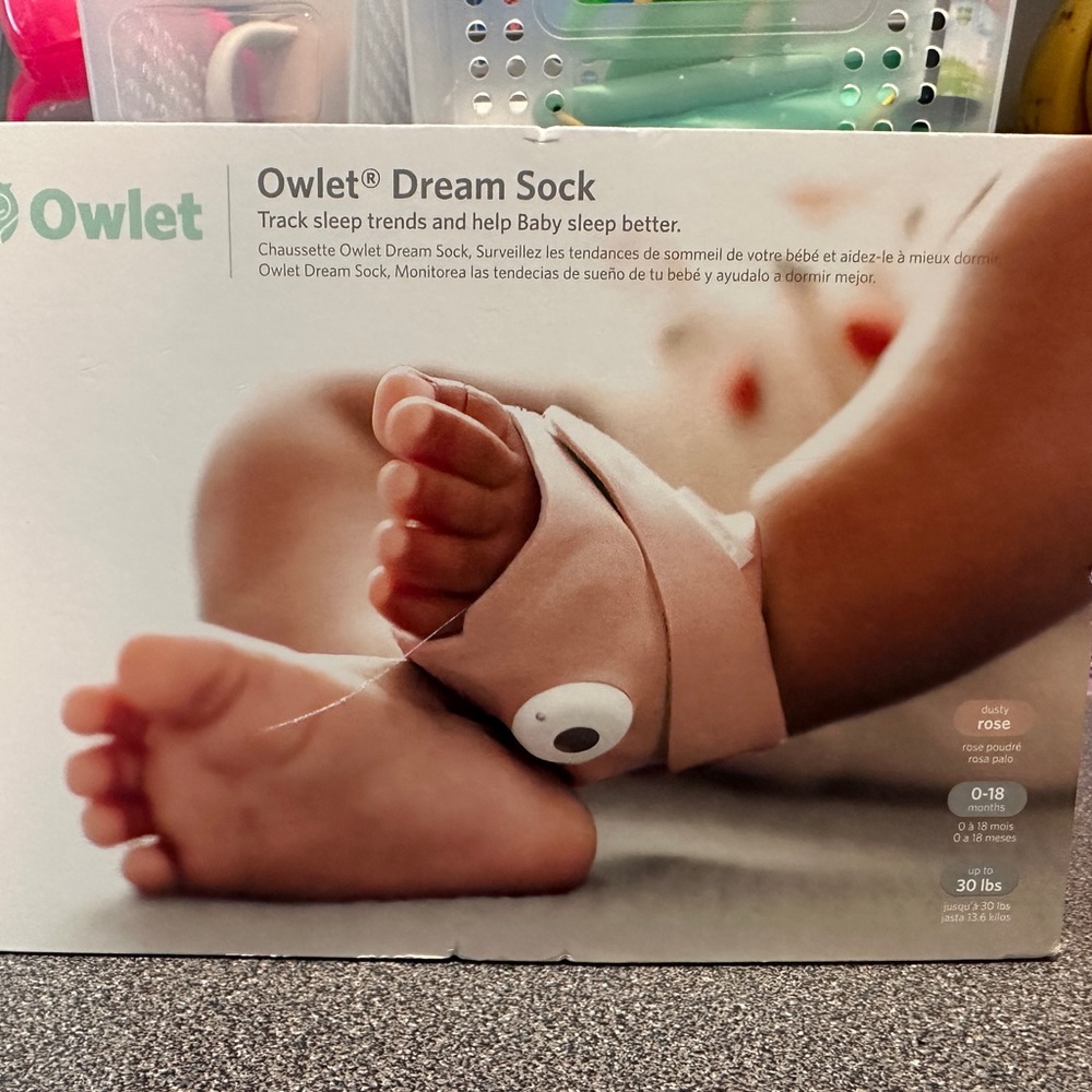 OWLET Dream Sock — dusty rose color